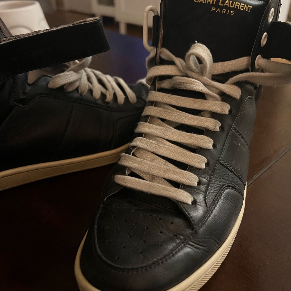 Black high top Saint Laurent sneakers SL 12h - Picture 5 of 7